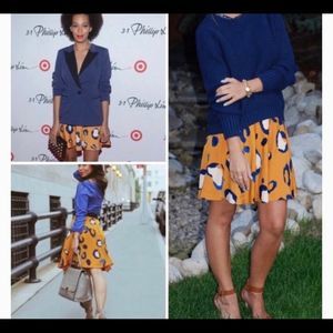 3.1 Phillip Lim leopard, animal print skater skirt, size 12